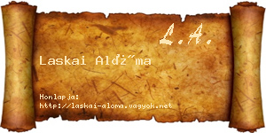 Laskai Alóma névjegykártya